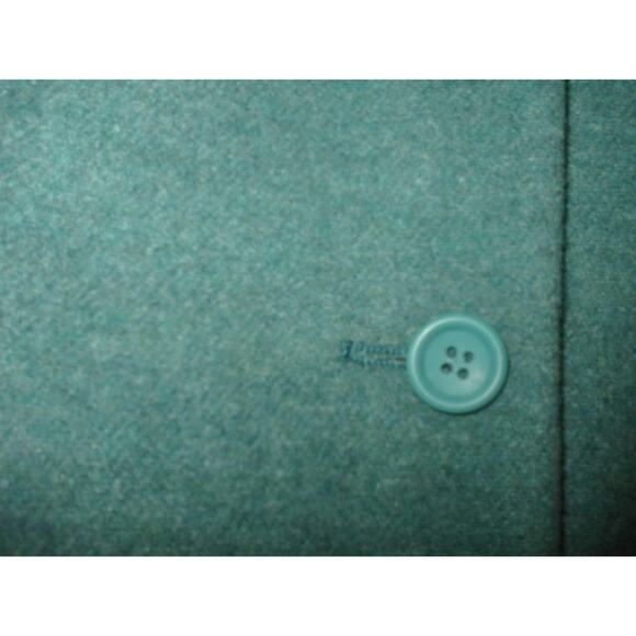 VINTAGE DEADSTOCK NWT TURQUOISE HEATHERED TWEED CASHMERE WOOL JACKET - Picture 2 of 3